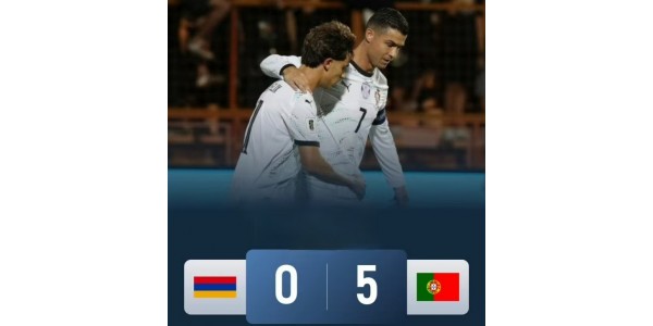 Portugal versloeg Armenië met 5-0 en verzekerde zich daarmee van een succesvolle start van de WK-kwalificatiewedstrijden.